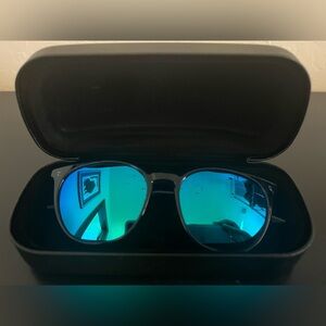 Nike Journey Navy and Turquoise Mirrored Sunglasses with Case